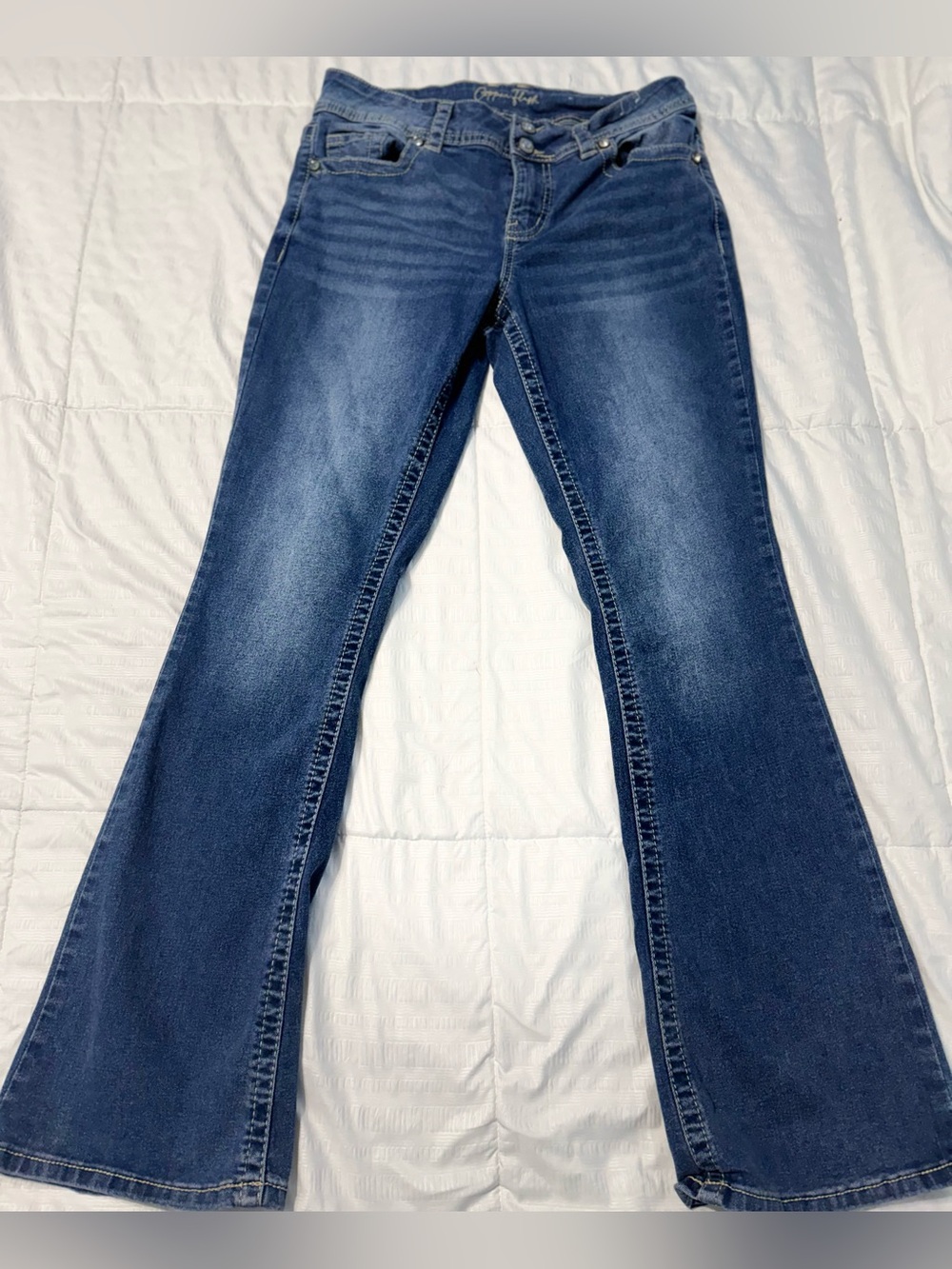 Copperflash Women's Dark Blue Flared Jeans - 6 Curvy